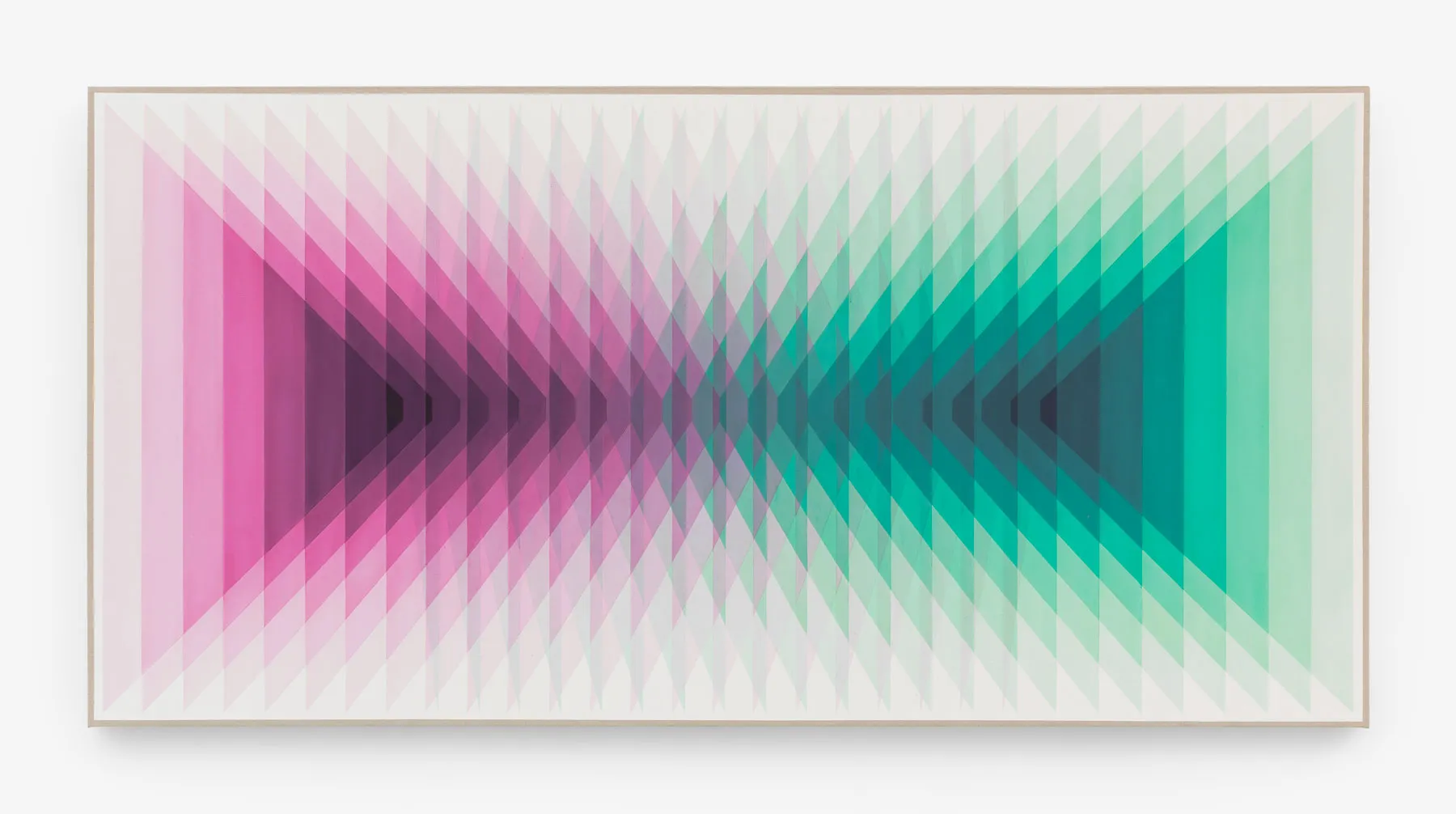 Daniel Mullen — Color interaction pink green shift, 2026